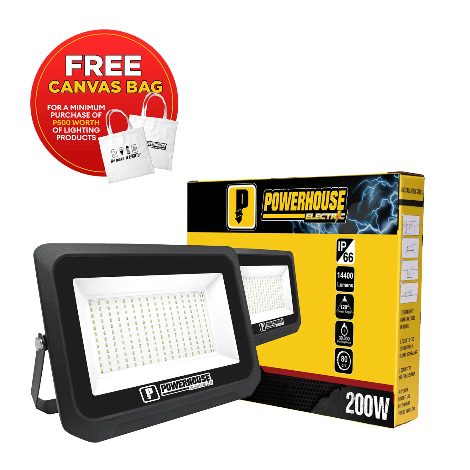 LED DOB Flood Light Daylight 200W